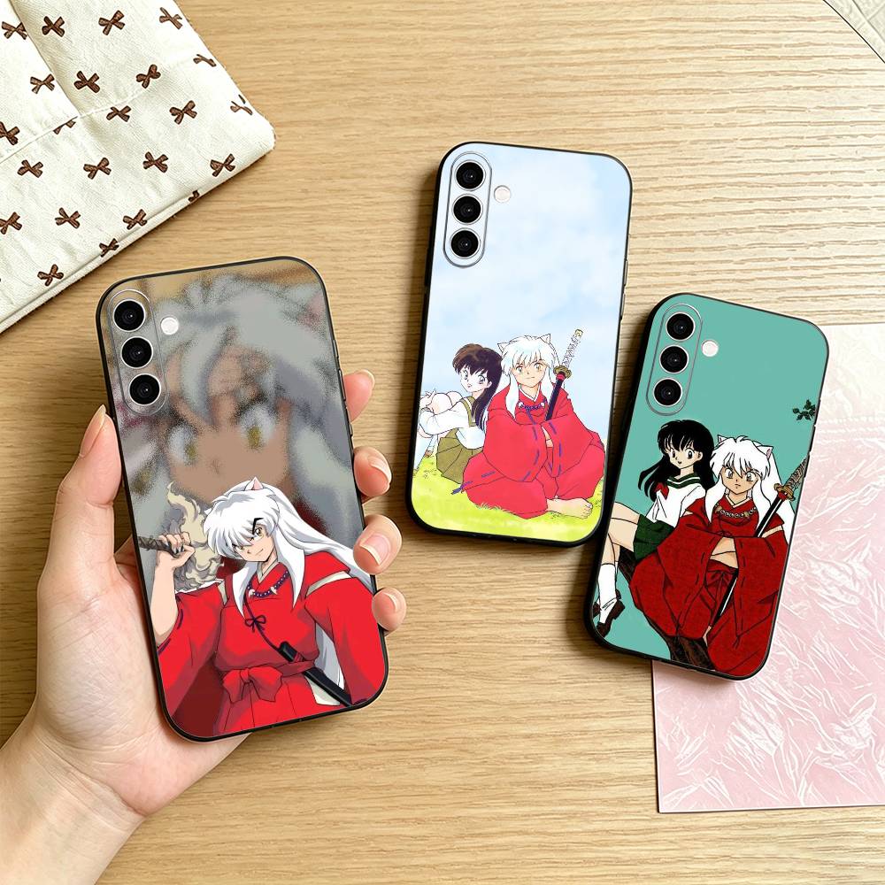 Street Fashion Official - อะนิเมะ I-INUYASHA เคสโทรศัพท์สำหรับซัมซุงกาแล็กซี่ A73,A72,A71,A70,A53,A52,A51,อื่นๆปกสีดำนุ่ม