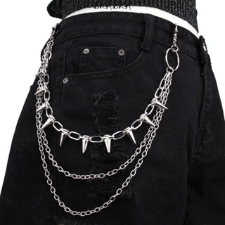 Street Fashion Rings - โซ่คาดเอวสไตล์ฮิปฮอป พังก์ร็อก เมทัล สำหรับกางเกง กระเป๋าเงิน ของตกแต่งกางเกงยีนส์