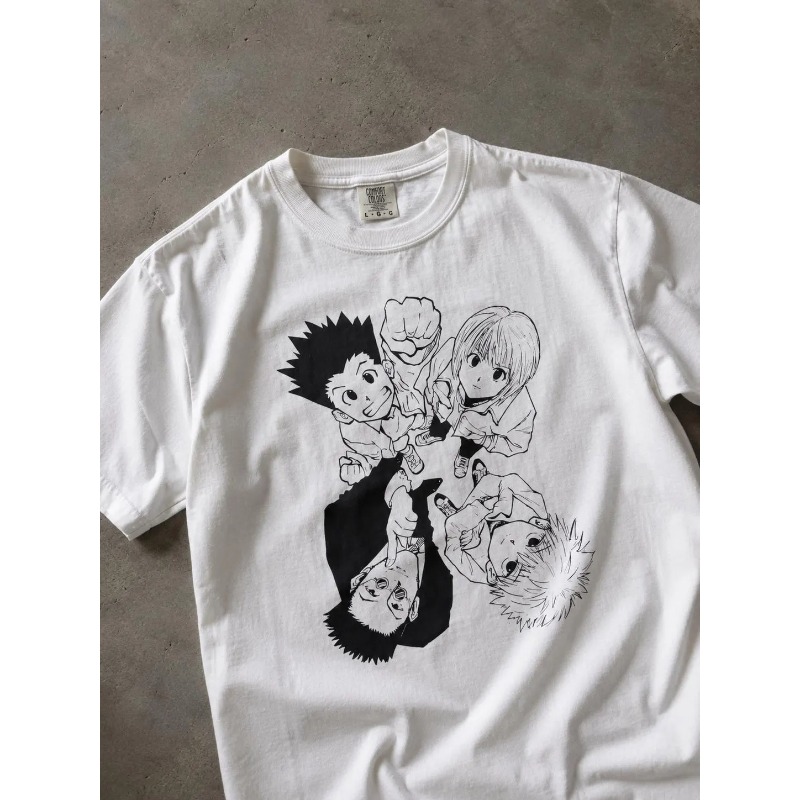 Street Fashion Japan - เสื้อยืด HxH, เสื้อยืดอนิเมะสไตล์เรโทร, เสื้อยืดอนิเมะญี่ปุ่นสำหรับผู้ชาย, เสื้อยืดลำลองใหม่สำหรับฤดูร้อน