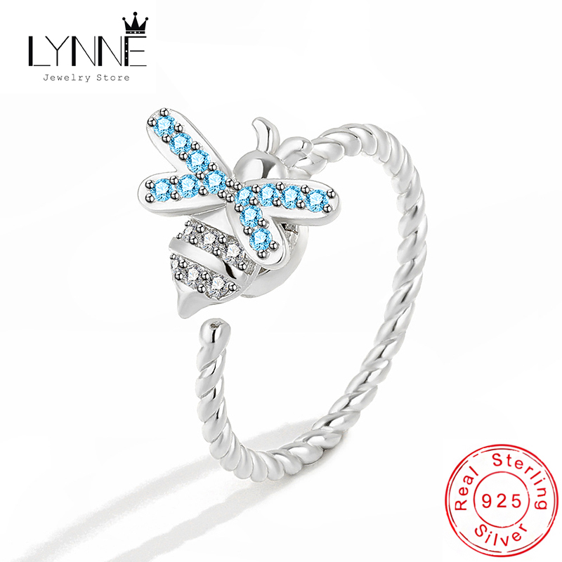 Street Fashion Rings - ใหม่แหวนเพชรเทียมสีฟ้าแบบหมุนได้หรูหราปรับได้สำหรับผู้หญิงและผู้หญิง925เงินสเตอร์ลิงเครื่องประดับแฟชั่นของขวัญบนท้องถนน