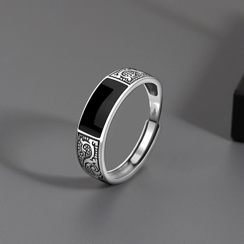 Street Fashion Rings - แหวนเงินแท้ 925 สไตล์วินเทจ ฮิปฮอป สำหรับผู้หญิง ผู้ชาย