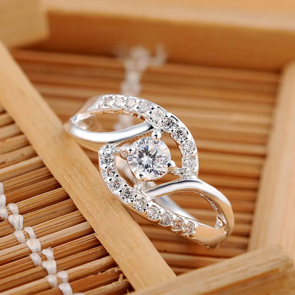 Street Fashion Rings - ใหม่ streetwear 925 เงินสเตอร์ลิง Shiny Zircon
