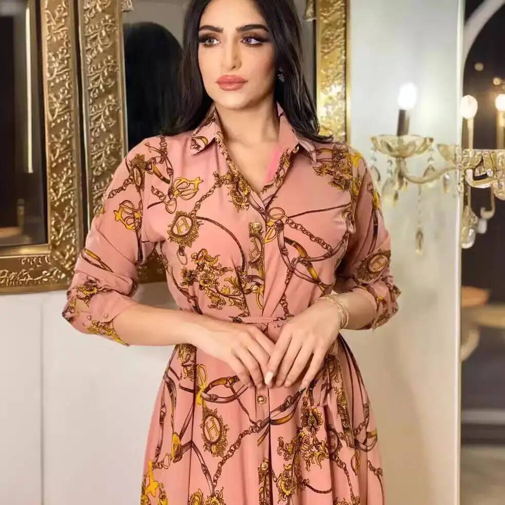 Street Fashion Dubai - แฟชั่นไซส์ใหญ่สำหรับผู้หญิง ชุดเดรสสไตล์ฝรั่งเศสสุดหรู ชุดเดรสยาวหลากสีสไตล์สตรีท โรบอาบายะ รอมฎอน ดูไบ