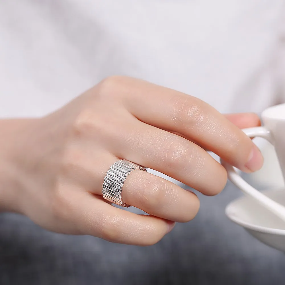 ชุดเครื่องประดับเงินแท้ 925 สไ - Street Fashion Rings บทวิจารณ์และราคา
