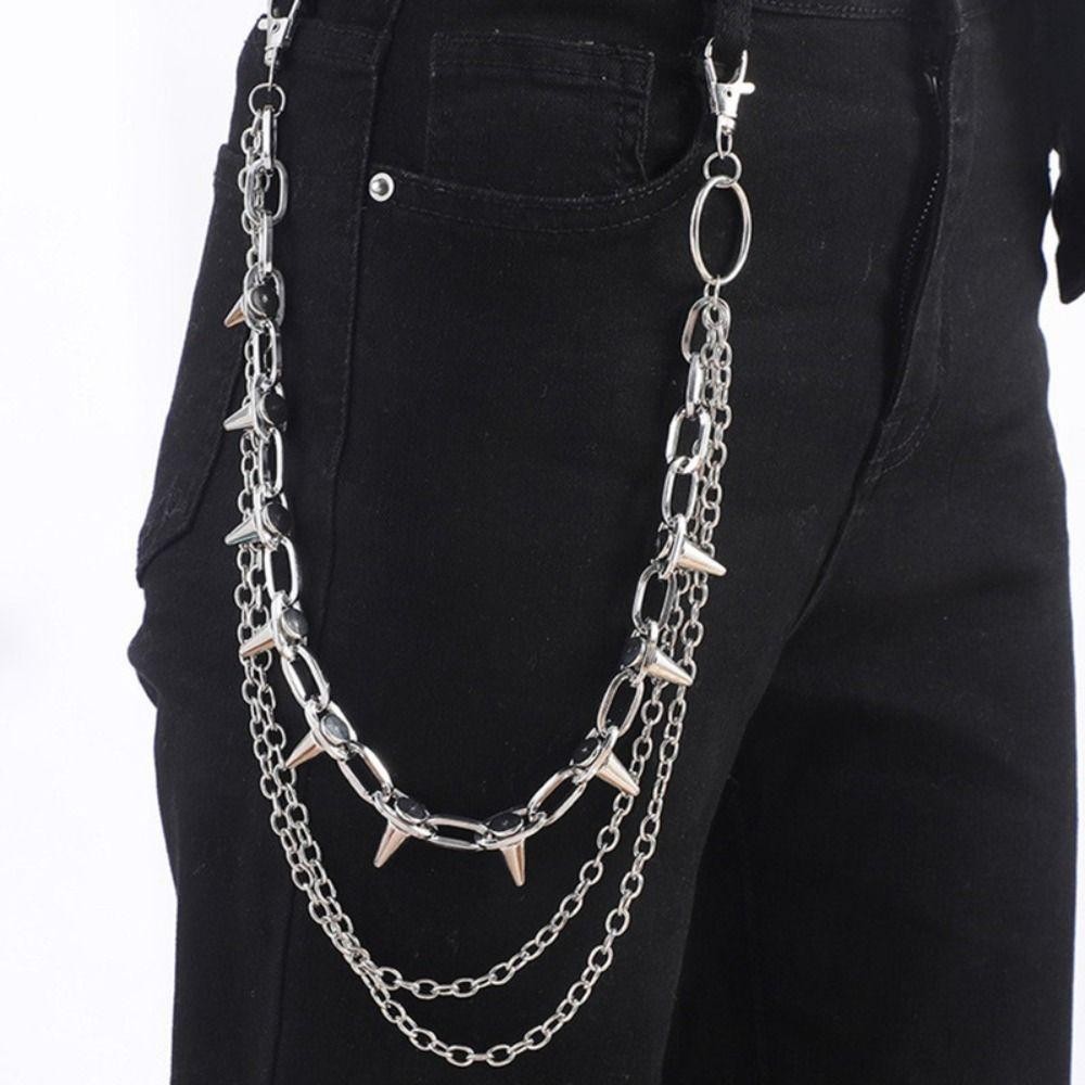 โซ่คาดเอวสไตล์ฮิปฮอป พังก์ร็อก - Street Fashion Rings บทวิจารณ์และราคา