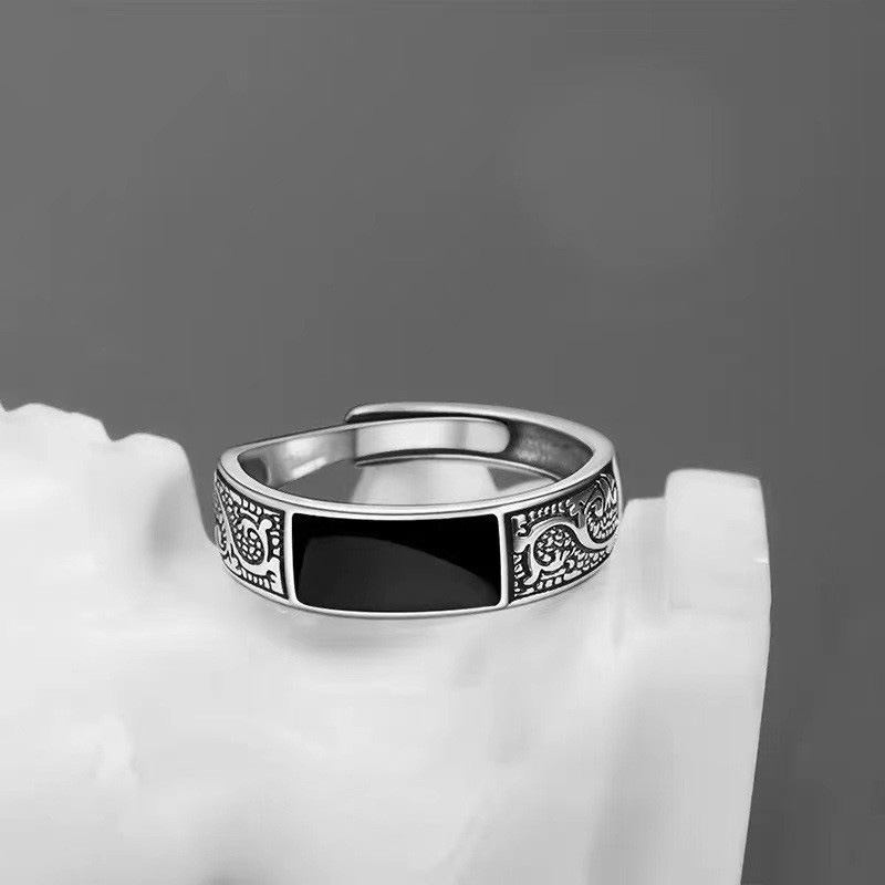 แหวนเงินแท้ 925 สไตล์วินเทจ ฮิ - Street Fashion Rings บทวิจารณ์และราคา