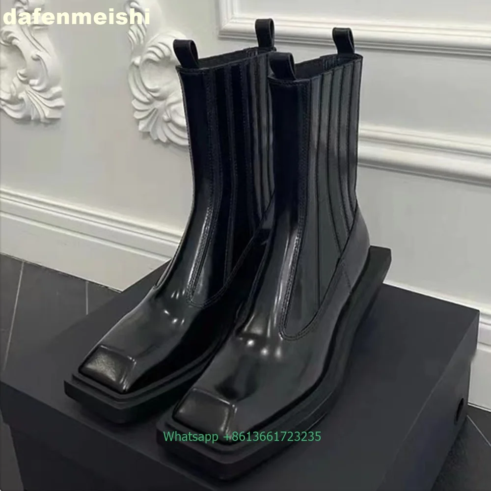 รองเท้าบูทผู้หญิงทรงเหลี่ยมหนั - Street Fashion Rome 2025 บทวิจารณ์และราคา