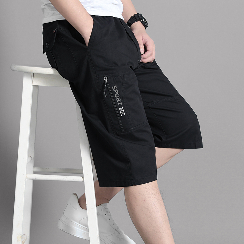 Mens Cargo กางเกงขาสั้นเข่ากาง - Street Fashion Art บทวิจารณ์และราคา