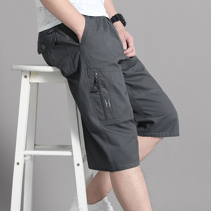 Mens Cargo กางเกงขาสั้นเข่ากาง - Street Fashion Art บทวิจารณ์และราคา