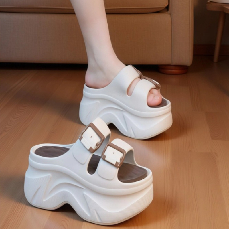 รองเท้าส้นสูงแฟชั่นแบบแพลตฟอร์ - Street Fashion Girl บทวิจารณ์และราคา
