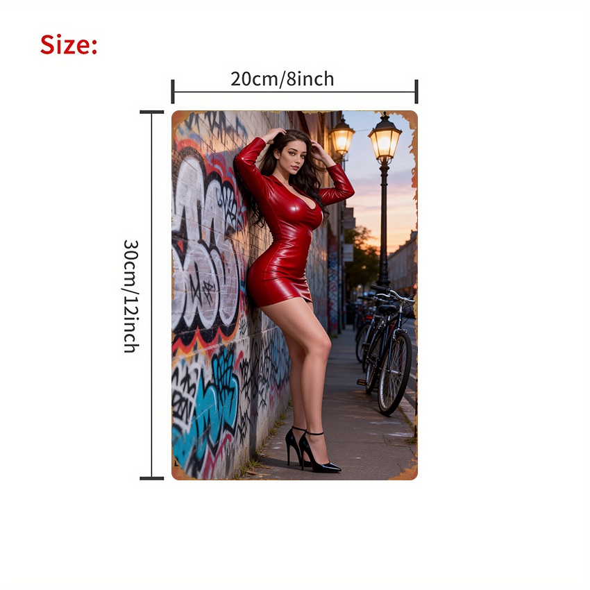 ป้ายโลหะแบน 2 มิติ - ลายกราฟฟิ - Street Fashion Art บทวิจารณ์และราคา