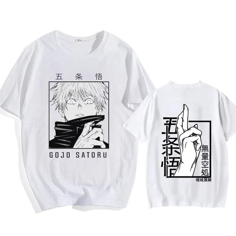 เสื้อยืดพิมพ์ลายโกโจ ซาโตรุ สไ - Street Fashion Japan บทวิจารณ์และราคา