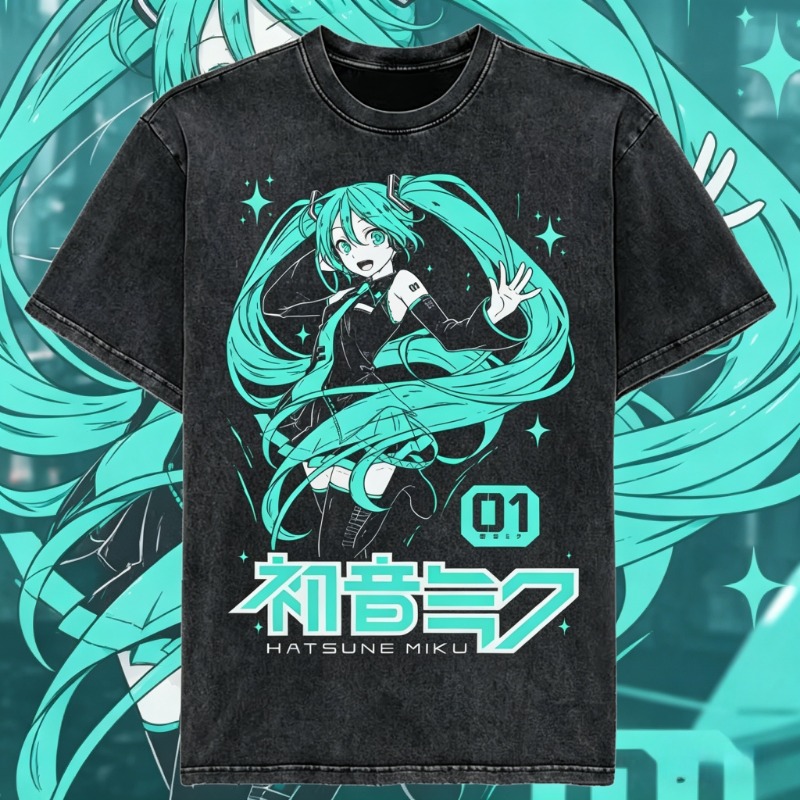 เสื้อยืดลายกราฟิก Hatsune Miku - Street Fashion Japan บทวิจารณ์และราคา