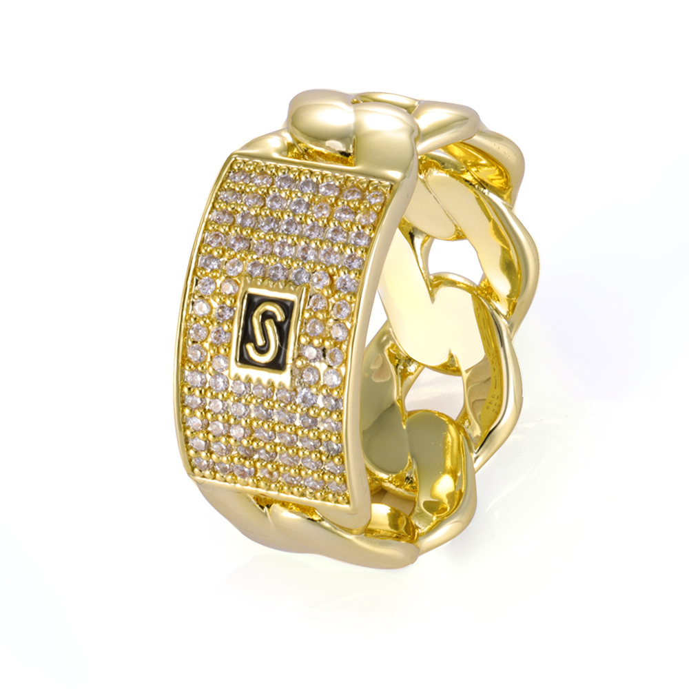 แหวนโมนาโกขนาดใหญ่ ESKEEM ประด - Street Fashion Rings บทวิจารณ์และราคา