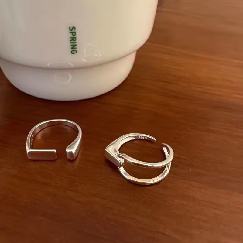 VENTFILLE 925 แหวนเงินสเตอร์ลิ - Street Fashion Rings บทวิจารณ์และราคา