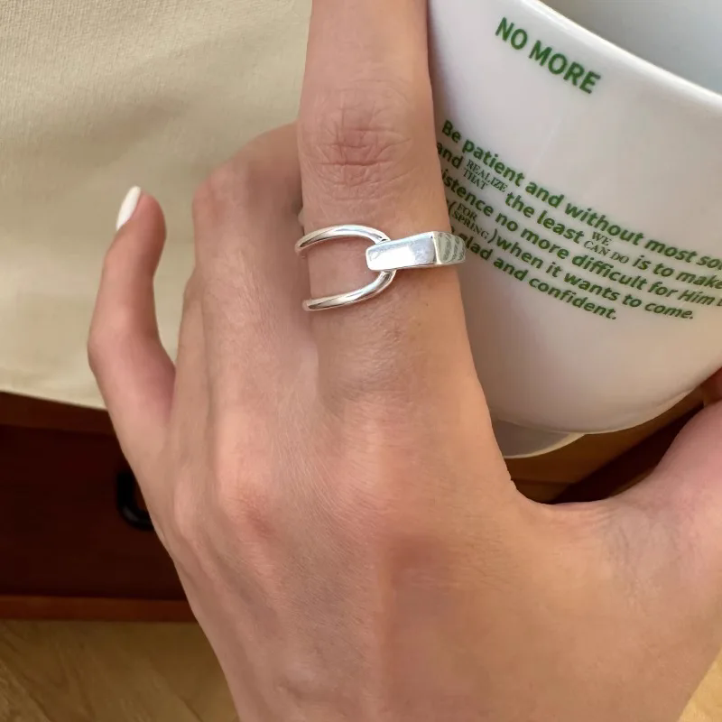 VENTFILLE 925 แหวนเงินสเตอร์ลิ - Street Fashion Rings บทวิจารณ์และราคา