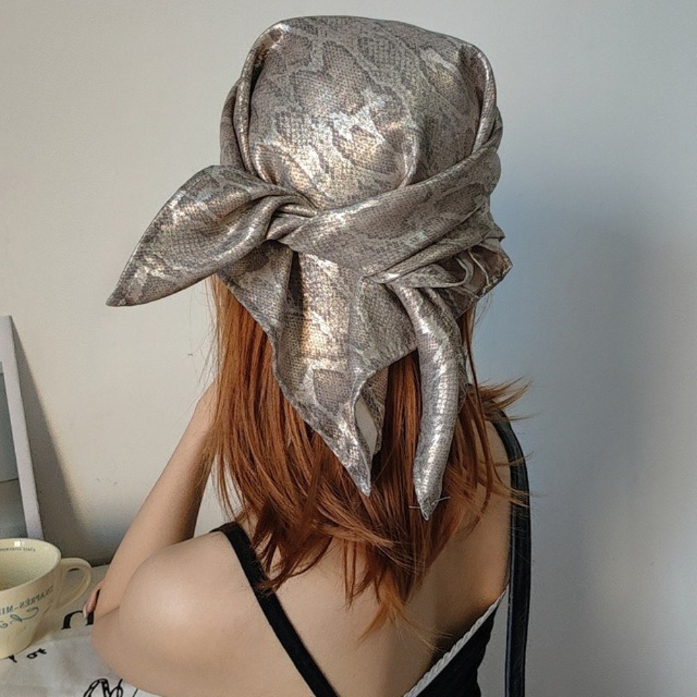 ผ้าโพกศีรษะลายงู Y2K ผ้าพันผมล - Street Fashion Art บทวิจารณ์และราคา