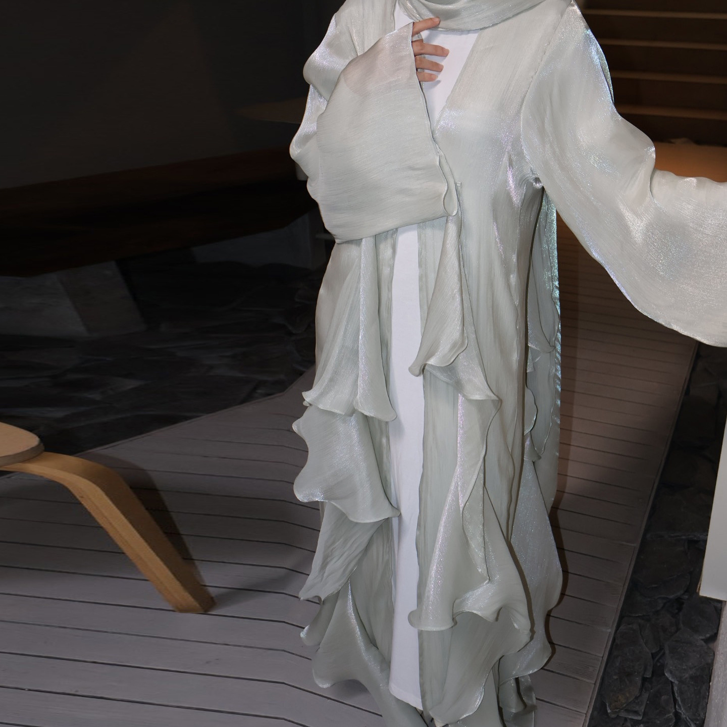 ชุดเดรสยาวผ้าคลุมศีรษะแฟชั่นให - Street Fashion Dubai บทวิจารณ์และราคา