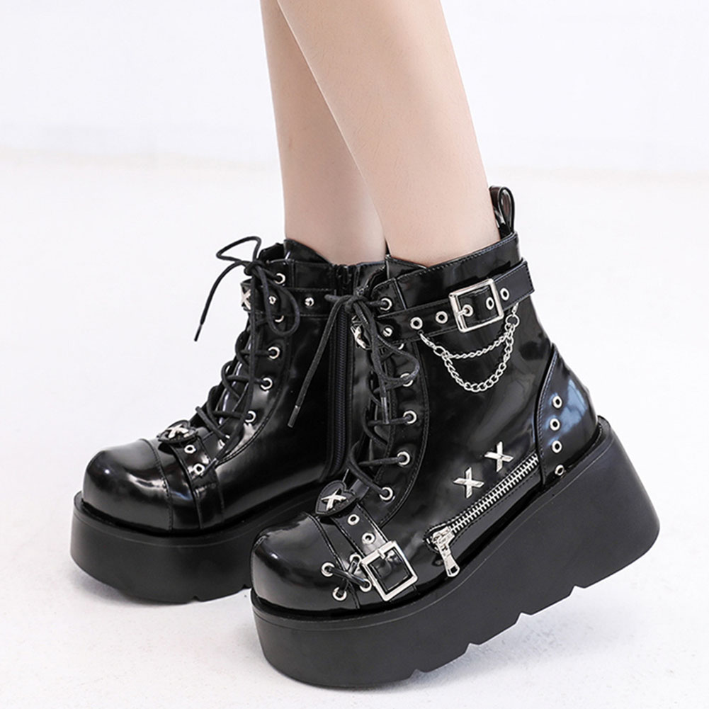 ใหม่เอี่ยมสุภาพสตรี Goth ข้อเท - Street Fashion Girl บทวิจารณ์และราคา