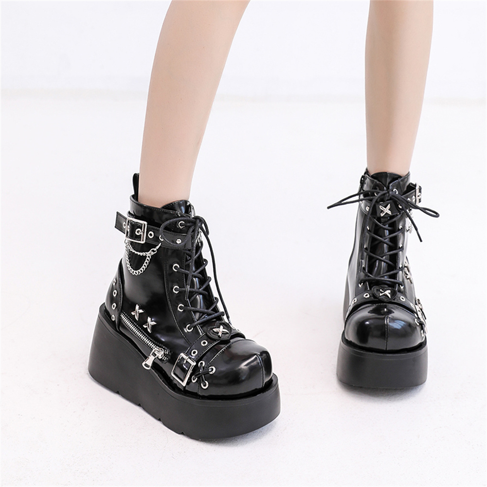 ใหม่เอี่ยมสุภาพสตรี Goth ข้อเท - Street Fashion Girl บทวิจารณ์และราคา
