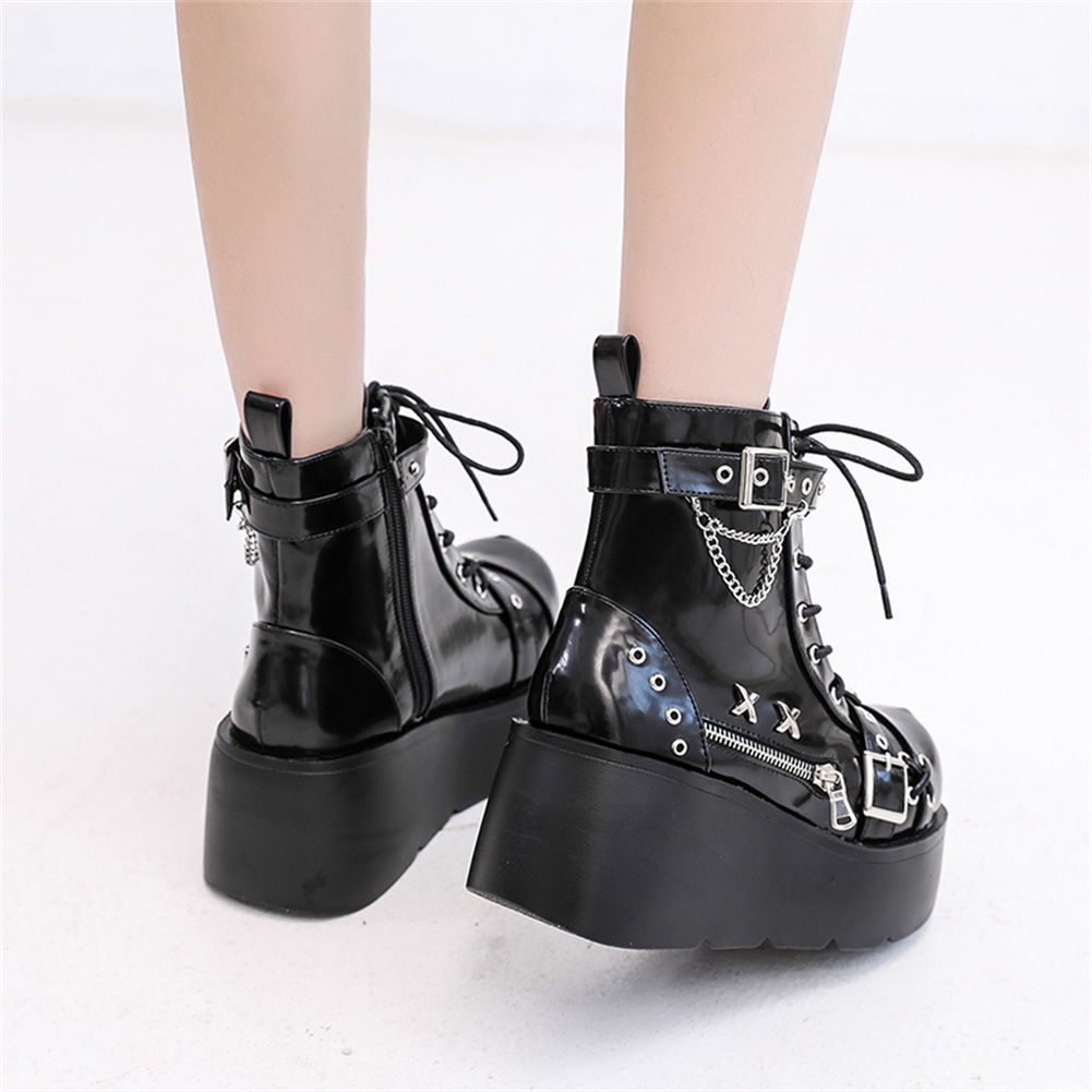ใหม่เอี่ยมสุภาพสตรี Goth ข้อเท - Street Fashion Girl บทวิจารณ์และราคา