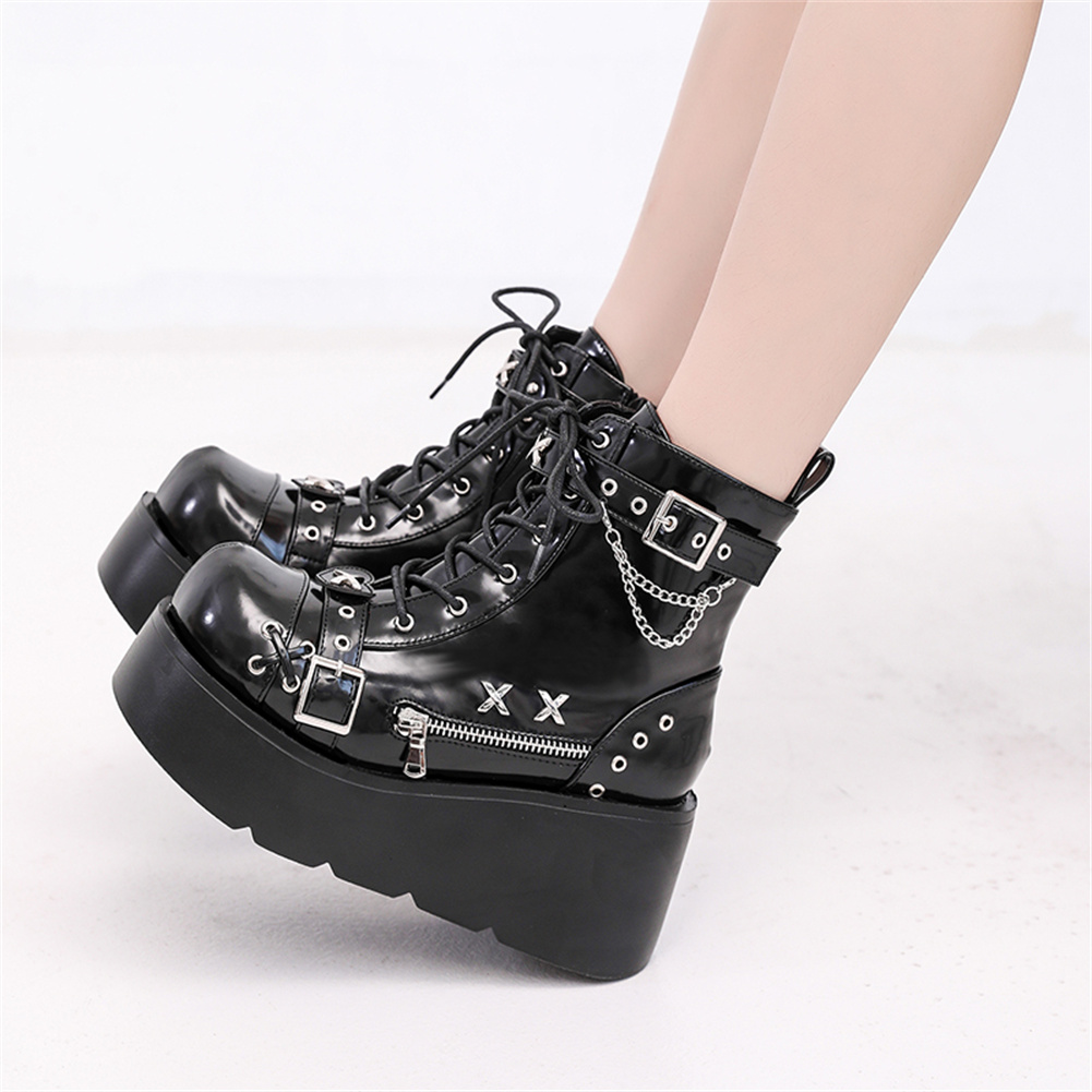 ใหม่เอี่ยมสุภาพสตรี Goth ข้อเท - Street Fashion Girl บทวิจารณ์และราคา