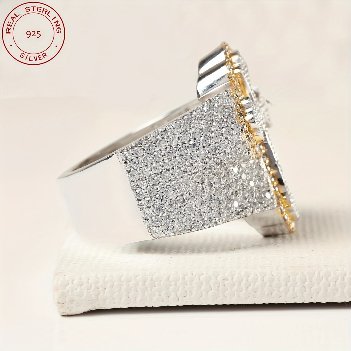 แหวนเงินแท้ 925 ลายกากบาทแบบ I - Street Fashion Rings บทวิจารณ์และราคา