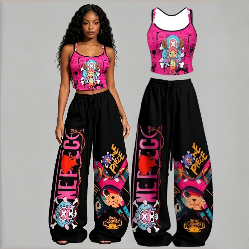 ชุดเซ็ต 2 ชิ้นลายอนิเมะญี่ปุ่น - Street Fashion Japan บทวิจารณ์และราคา